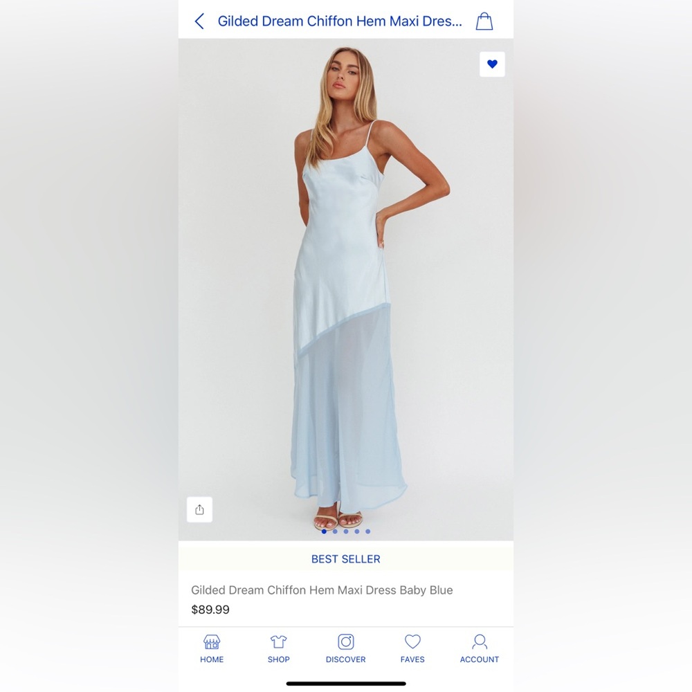 Blue Spaghetti Strap Dress